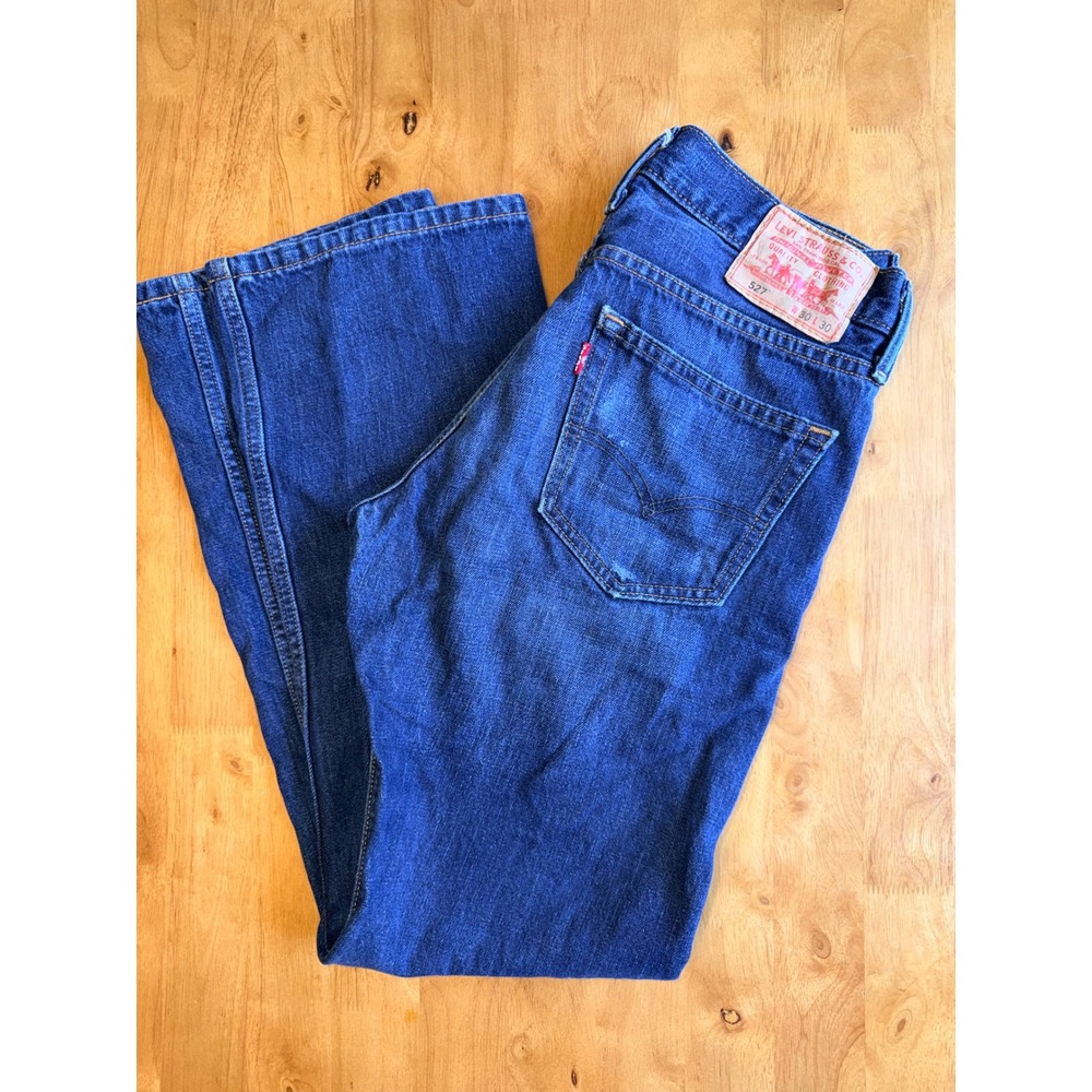 Levis 527 Slim Bootcut Jeans Mens 30x30 Blue Denim Medium Wash 100% Cotton 449